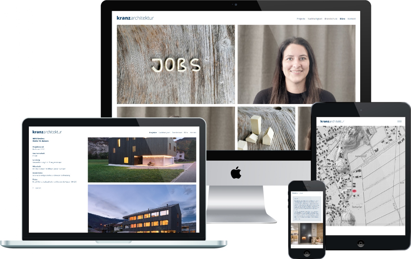 Siegbert Kranz Architektur AG - Responsive Website, CMS